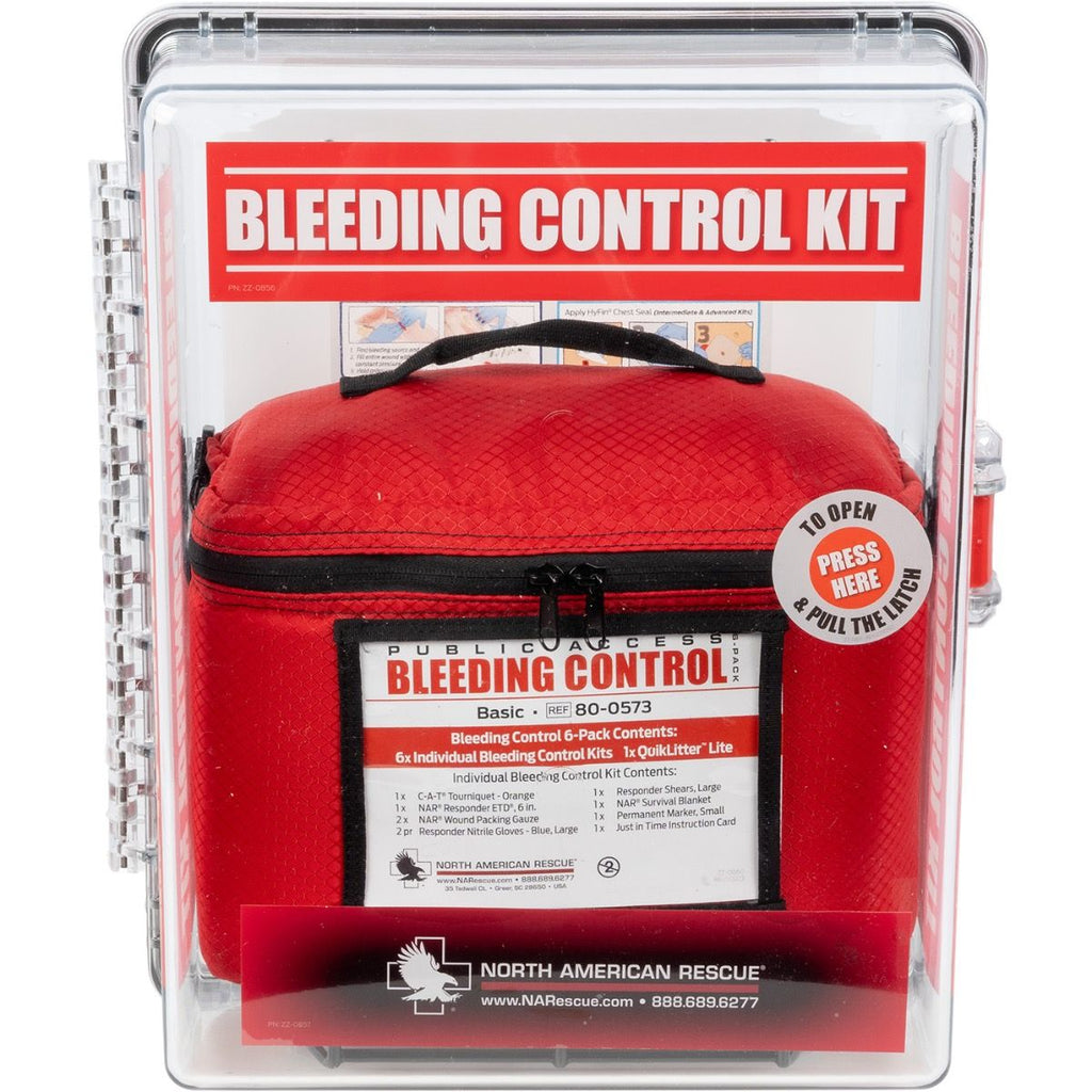 Public Access Bleeding Control Station – 6-Pack Vacuum Sealed