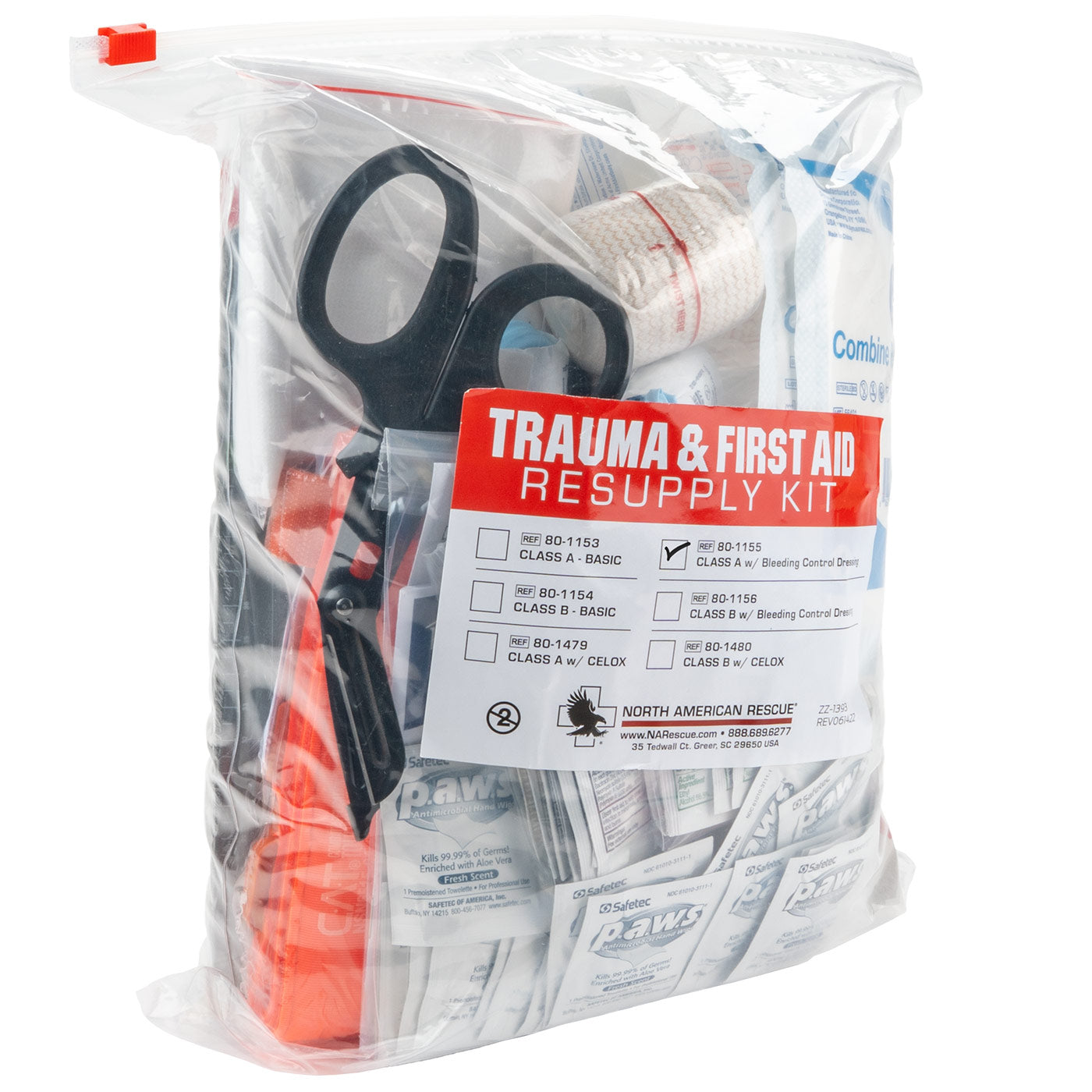 Trauma and First Aid Resupply Kit - Class A with Bleeding Control Dressing