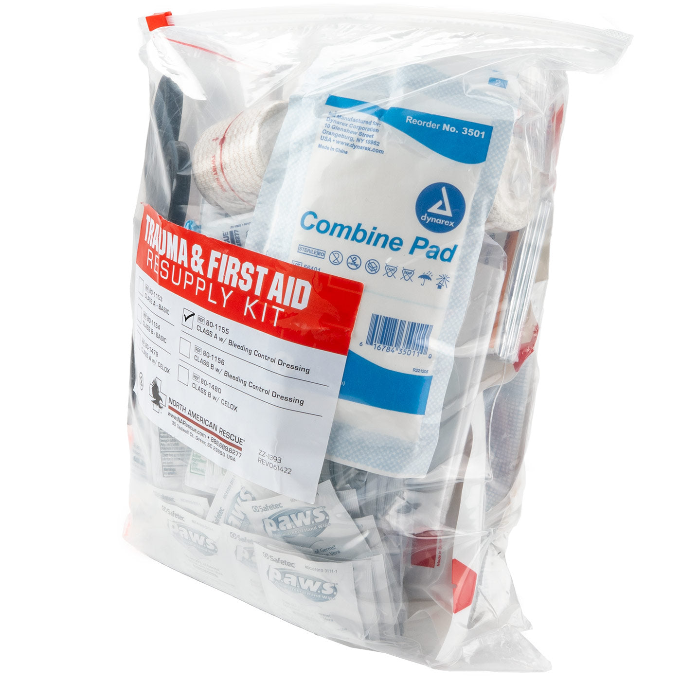 Trauma and First Aid Resupply Kit - Class A with Bleeding Control Dressing